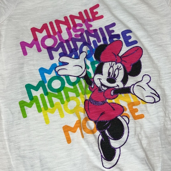 Minnie Mouse Ringer Tee Shirt (Small 5/6) - Picture 3 of 7